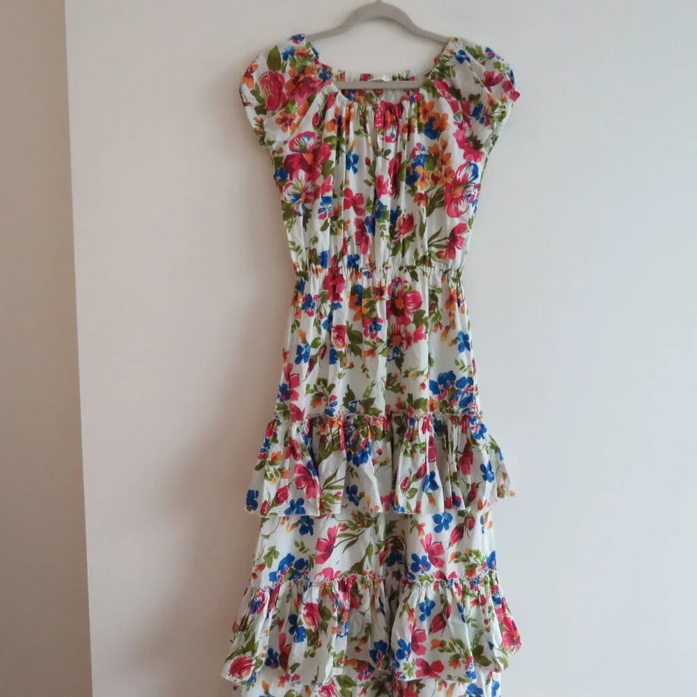 EYWASOULS MALIBU Inka Tiered Floral Maxi Dress Bohemian Summer - Size XS / S - Picture 4 of 16
